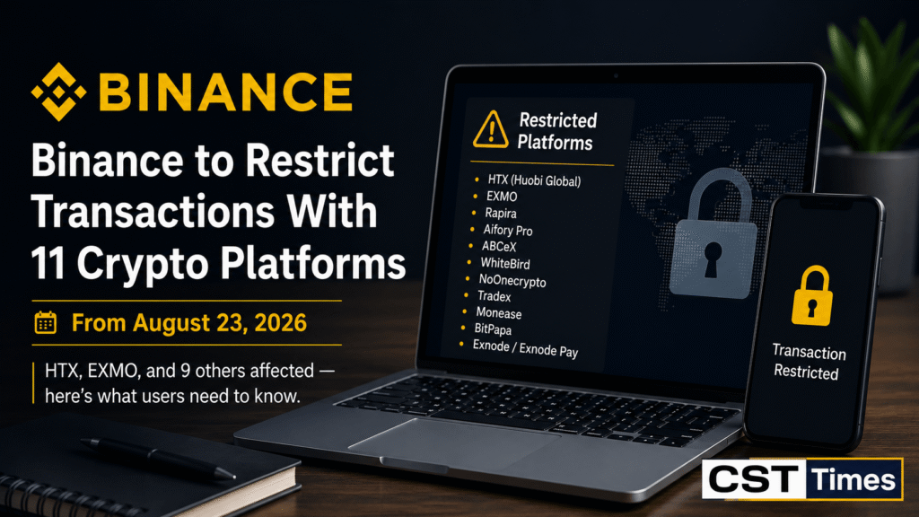 Binance restricts 11 crypto platforms | by csttimes.com