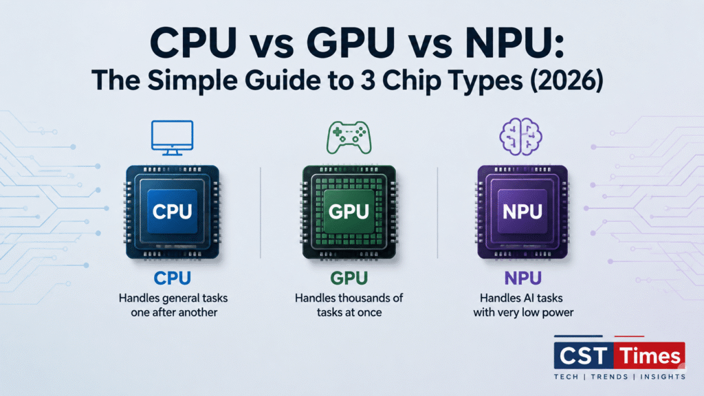 CPU vs GPU vs NPU Differnces