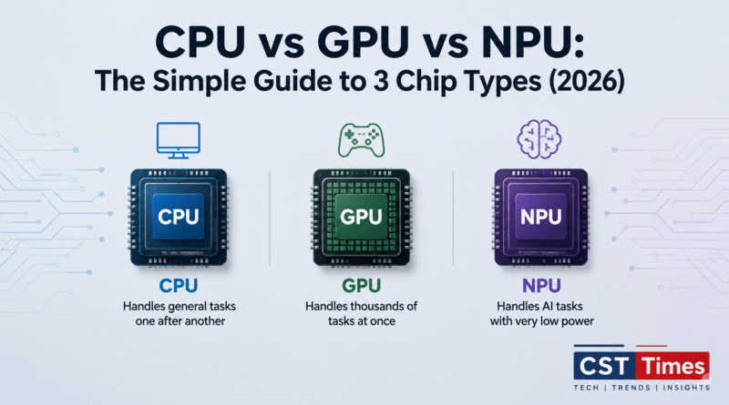 CPU vs GPU vs NPU Differnces