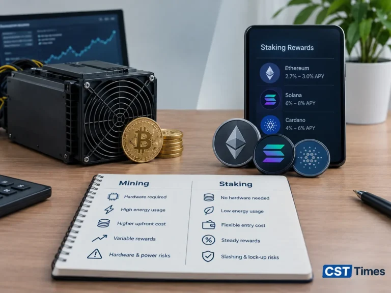 crypto mining vs crypto staking: