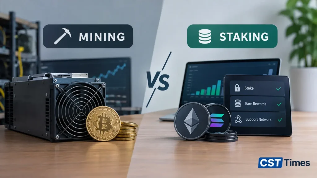 crypto mining vs crypto staking: