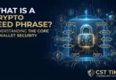 Crypto seed phrase written as 12 words on a recovery card next to a hardware wallet